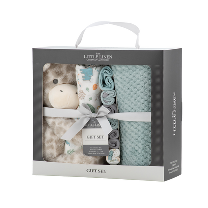 Little Linen Boxed Gift Set - Savannah Giraffe