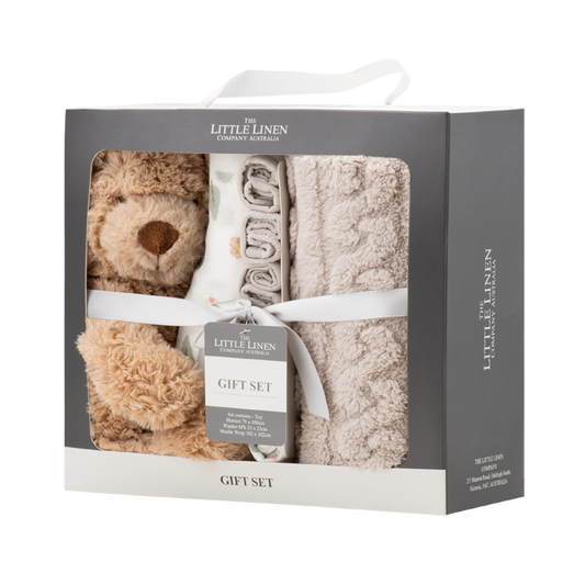 Little Linen Boxed Gift Set - Willow Bear