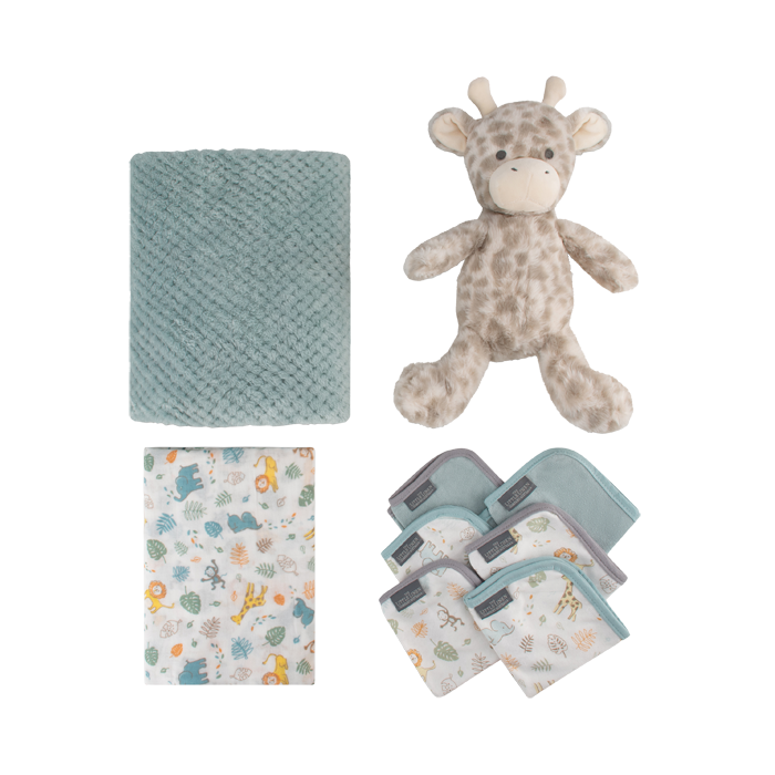Little Linen Boxed Gift Set - Savannah Giraffe