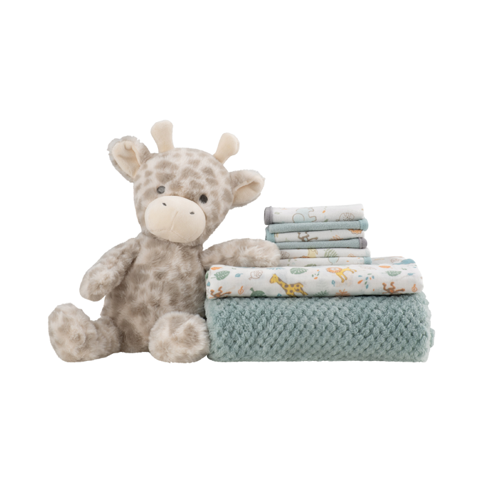 Little Linen Boxed Gift Set - Savannah Giraffe