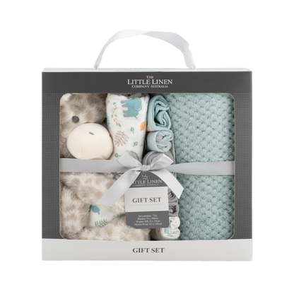 Little Linen Boxed Gift Set - Savannah Giraffe