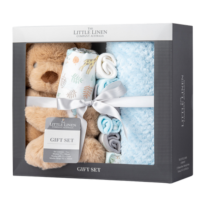 Little Linen Boxed Gift Set - Safari Bear
